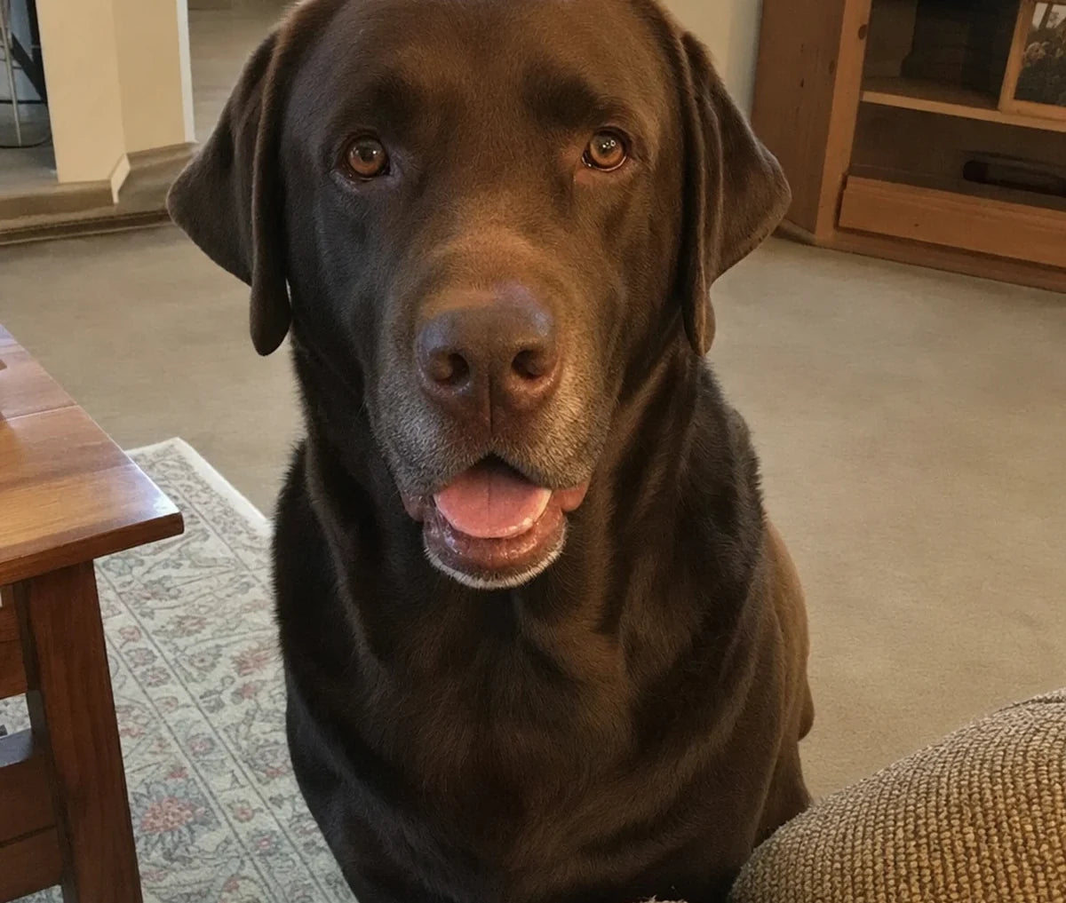 Chien installé sur son tapis rafraîchissant